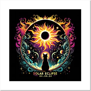 Totality April 8 2024 Solar Eclipse Cat Lover Astronomy Gift For Men Women kids Posters and Art